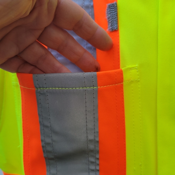 Work King By Tough Duck Safety Unlined Tricot Bib Size Large - Picture 6 of 9